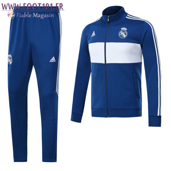 Ensemble Survetement Foot - Veste Real Madrid Bleu 2017/2018 Ensemble Survetement Foot - Veste Real Madrid Bleu 2017/2018