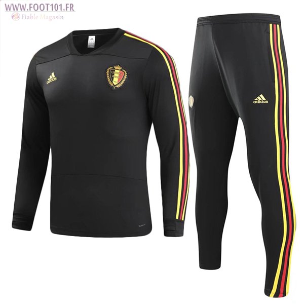 Ensemble Survetement Foot Belgique Noir 2018/2019 Ensemble Survetement Foot Belgique Noir 2018/2019