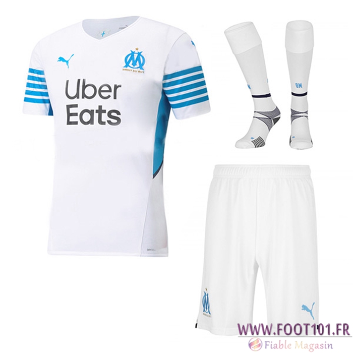 Ensemble Maillot Foot Marseille OM Domicile (Short + Chaussettes) 2021/2022 Ensemble Maillot Foot Marseille OM Domicile (Short + Chaussettes) 2021/2022