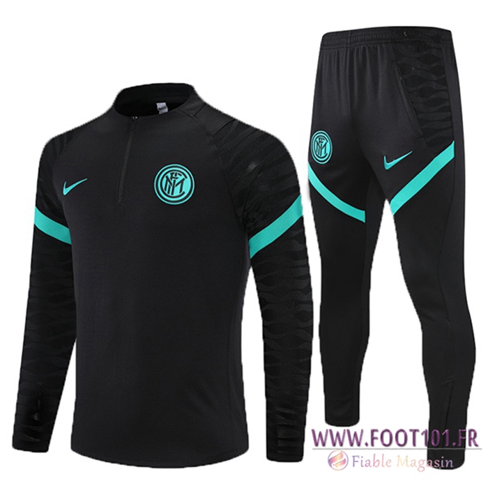 Ensemble Survetement de Foot Inter Milan Enfant Noir/Bleu 2021/2022 Ensemble Survetement de Foot Inter Milan Enfant Noir/Bleu 2021/2022