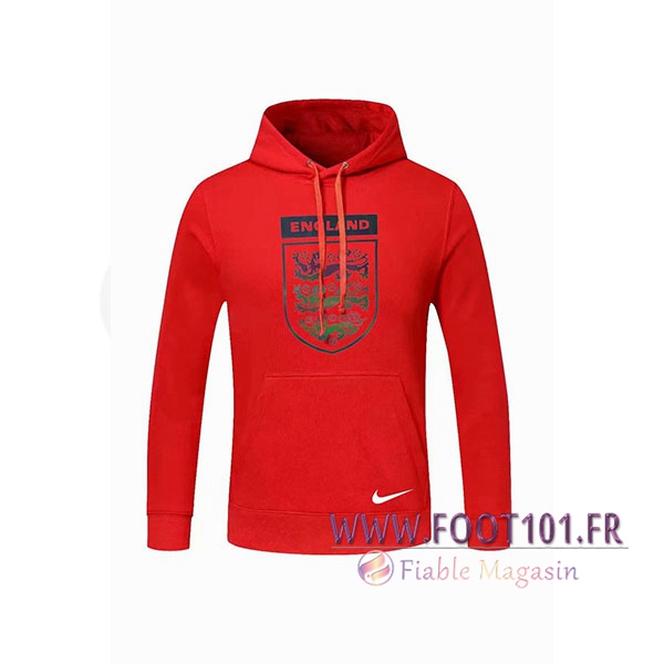 Training Sweatshirt Capuche Angleterre Rouge 2020/2021  Training Sweatshirt Capuche Angleterre Rouge 2020/2021