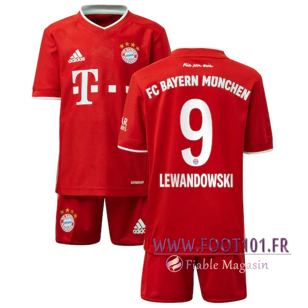 Maillot Foot Bayern Munich (Lewandowski 9) Enfants Domicile 2020/2021