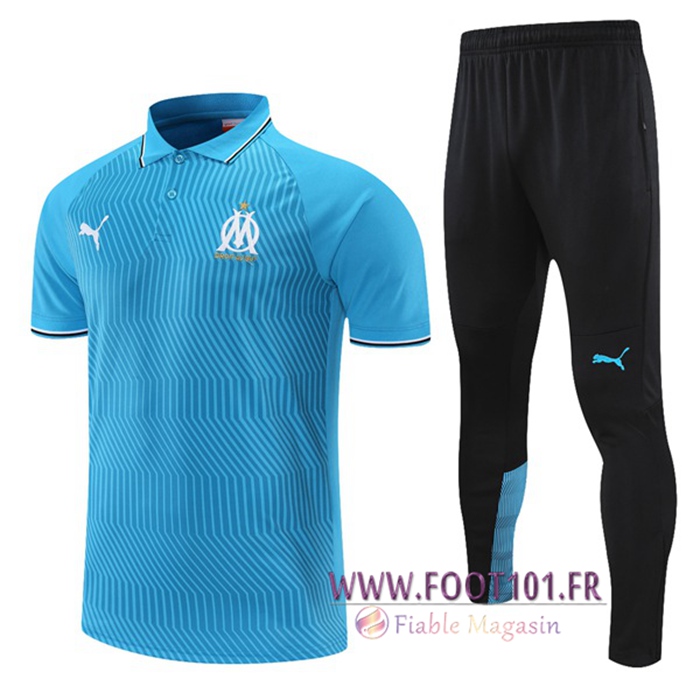 Ensemble Polo Marseille OM + Pantalon Bleu/Gris 2021/2022 Ensemble Polo Marseille OM + Pantalon Bleu/Gris 2021/2022
