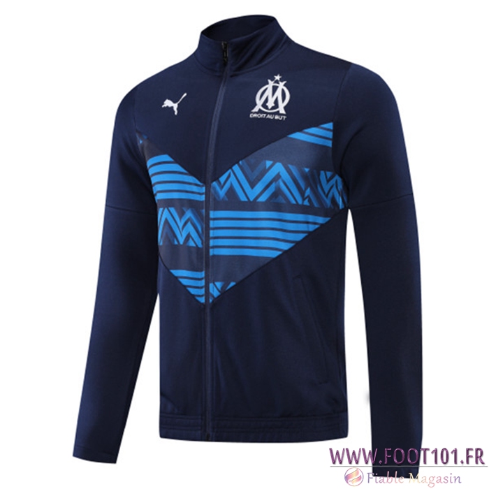 Veste Foot Marseille OM Bleu Marin 2022/2023 Veste Foot Marseille OM Bleu Marin 2022/2023