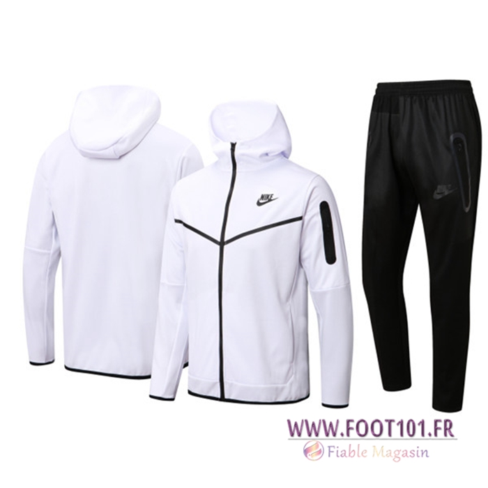 Ensemble Veste A Capuche Survetement Foot Nike Blanc 2022/2023 Ensemble Veste A Capuche Survetement Foot Nike Blanc 2022/2023
