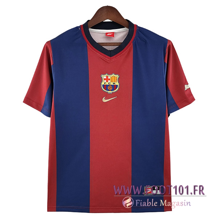 Maillot de Foot FC Barcelone Retro Domicile 1998/1999  Maillot de Foot FC Barcelone Retro Domicile 1998/1999