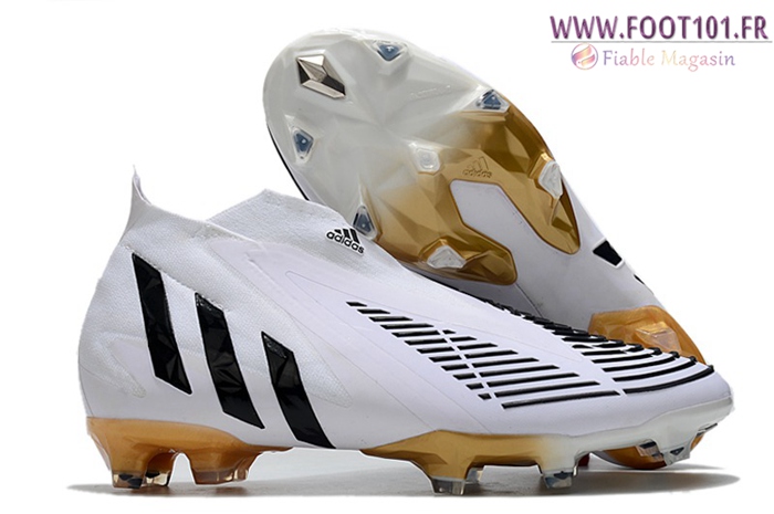 Adidas Chaussures de Foot Predator Edge+ FG Blanc Adidas Chaussures de Foot Predator Edge+ FG Blanc