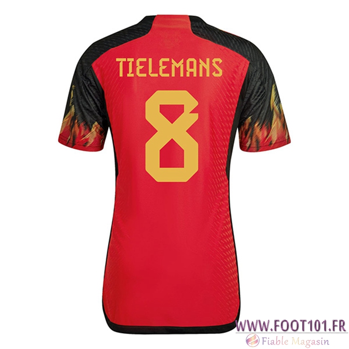 Maillot Equipe Foot Belgique (TIELEMANS #8) 2022/2023 Domicile Maillot Equipe Foot Belgique (TIELEMANS #8) 2022/2023 Domicile