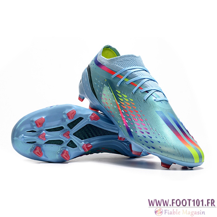 Adidas Chaussures de Foot X Speedportal .1 2022 World Cup Boots FG Bleu Clair Adidas Chaussures de Foot X Speedportal .1 2022 World Cup Boots FG Bleu Clair