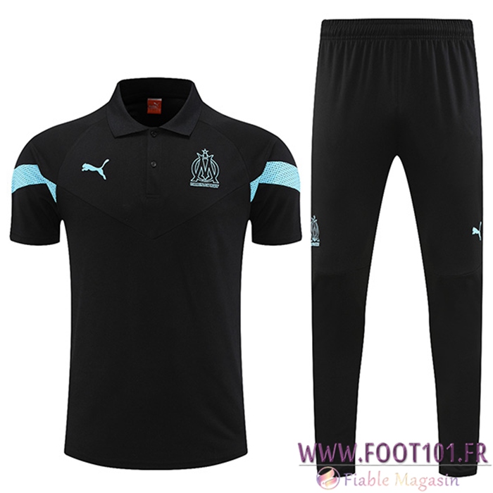 Ensemble Polo Foot Marseille Noir 2022/2023 Ensemble Polo Foot Marseille Noir 2022/2023