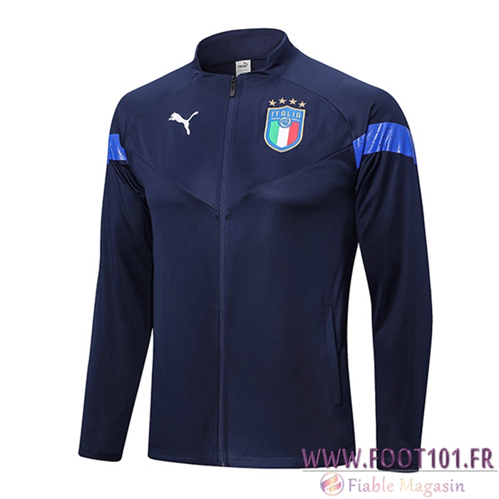 Veste Foot Italie Bleu Marine 2022/2023 Veste Foot Italie Bleu Marine 2022/2023