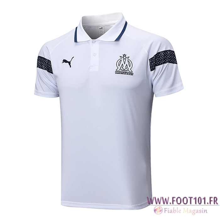 Polo Foot Marseille Blanc 2022/2023 Polo Foot Marseille Blanc 2022/2023