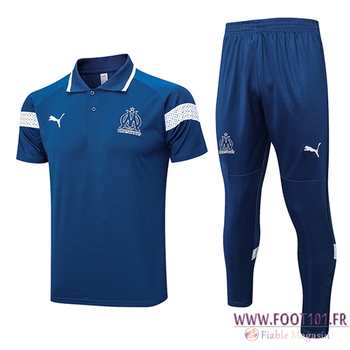 Ensemble Polo Foot Marseille Bleu 2022/2023 Ensemble Polo Foot Marseille Bleu 2022/2023