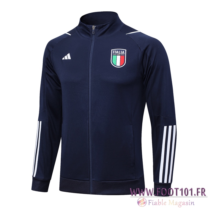 Veste Foot Italie Bleu Marine 2023/2024 Veste Foot Italie Bleu Marine 2023/2024