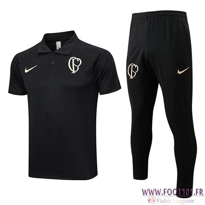 Ensemble Polo Foot Corinthians Noir 2023/2024 Ensemble Polo Foot Corinthians Noir 2023/2024