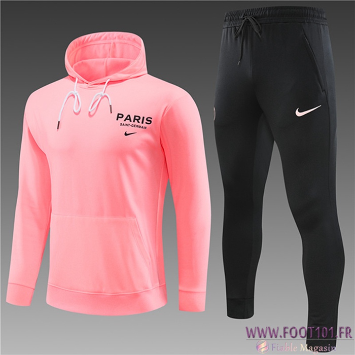 Ensemble Veste A Capuche Survetement de Foot PSG Enfant Rose 2023/2024 Ensemble Veste A Capuche Survetement de Foot PSG Enfant Rose 2023/2024