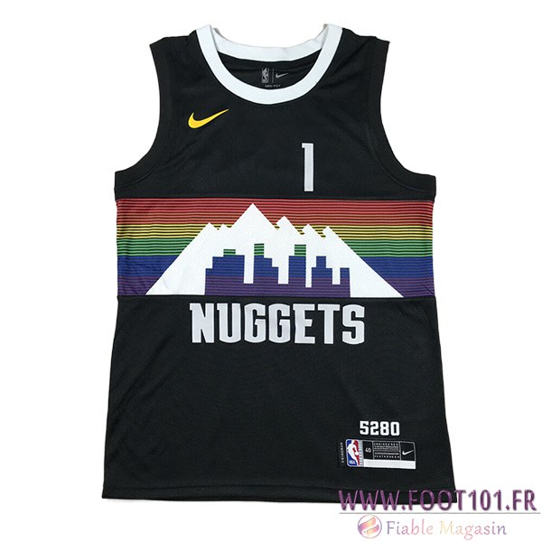Maillot Denver Nuggets (PORTER JR. #1) 2023/24 Noir  Maillot Denver Nuggets (PORTER JR. #1) 2023/24 Noir