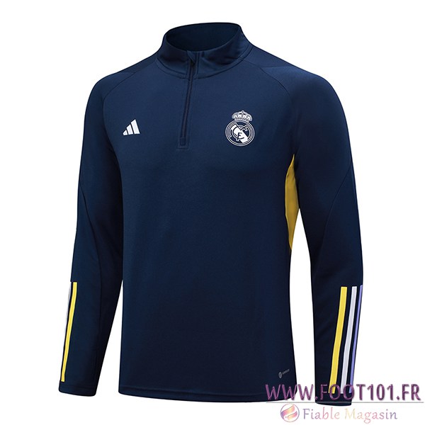 Sweatshirt Training Real Madrid Bleu Marine 2023/2024 -03 Sweatshirt Training Real Madrid Bleu Marine 2023/2024 -03