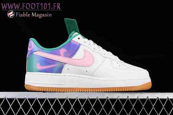 Nike Air Force 1'07 Blanc/Vert/Pourpre FJ7540-100