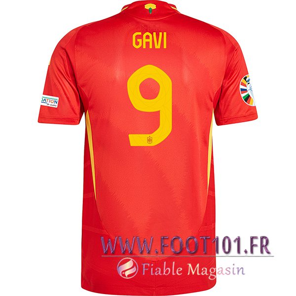 Maillot de Foot Espagne (GAVI #9) UEFA Euro 2024 Domicile  Maillot de Foot Espagne (GAVI #9) UEFA Euro 2024 Domicile