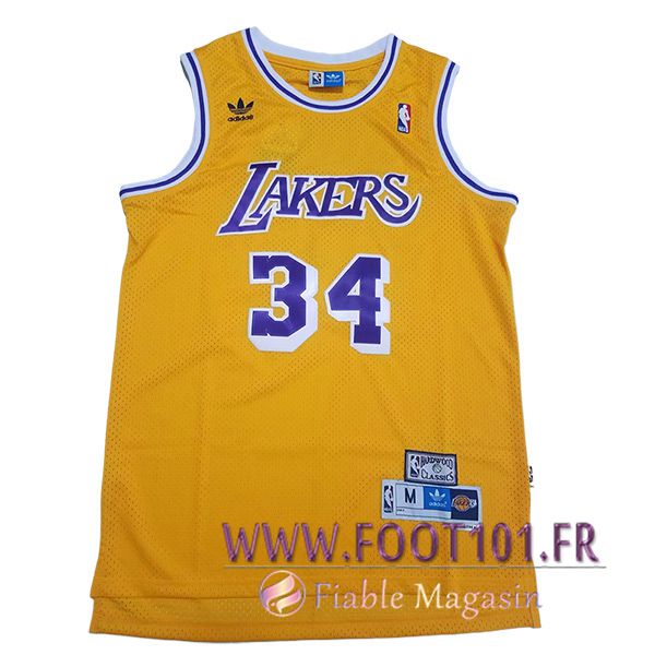 Maillot Los Angeles Lakers (O'NEAL #34) 2024/25 Jaune/Pourpre Maillot Los Angeles Lakers (O'NEAL #34) 2024/25 Jaune/Pourpre