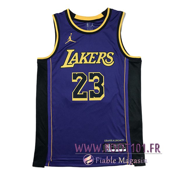 Maillot Los Angeles Lakers (JAMES #23) 2024/25 Pourpre/Noir/Jaune -03 Maillot Los Angeles Lakers (JAMES #23) 2024/25 Pourpre/Noir/Jaune -03