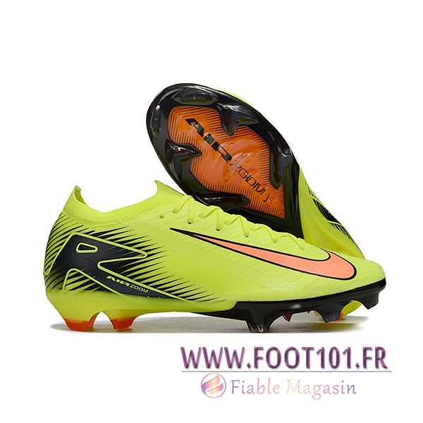 Nike Chaussures de Foot AIR Zoom Mercurial Vapor 16 Elite XXV FG Jaune/Noir/Orange  Nike Chaussures de Foot AIR Zoom Mercurial Vapor 16 Elite XXV FG Jaune/Noir/Orange