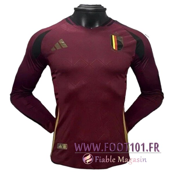Maillot Equipe Foot Belgique Domicile Manches Longues 2024/2025 Maillot Equipe Foot Belgique Domicile Manches Longues 2024/2025