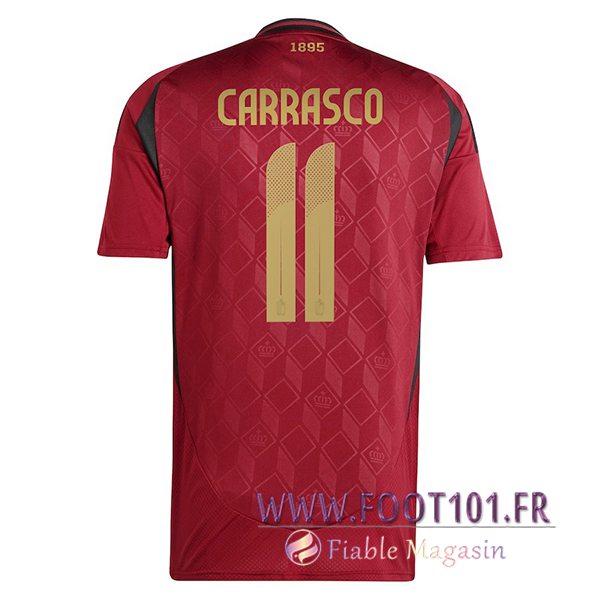 Maillot Equipe Foot Belgique (CARRASCO #11) 2024/2025 Domicile Maillot Equipe Foot Belgique (CARRASCO #11) 2024/2025 Domicile