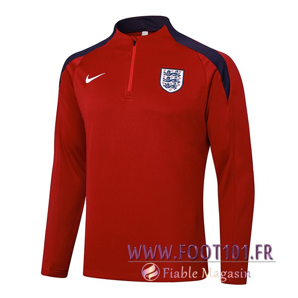 Sweatshirt Training Angleterre Rouge/Bleu 2024/2025  Sweatshirt Training Angleterre Rouge/Bleu 2024/2025