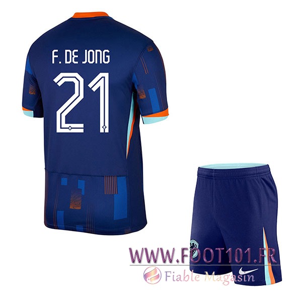 Maillot Equipe Foot Pays-Bas (F.DE JONG #21) Enfant 2024/2025 Exterieur Maillot Equipe Foot Pays-Bas (F.DE JONG #21) Enfant 2024/2025 Exterieur