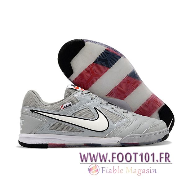 Nike Chaussures de Foot Supreme x Nike SB Gato Gris/Blanc Nike Chaussures de Foot Supreme x Nike SB Gato Gris/Blanc