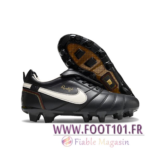Nike Chaussures de Foot Tiempo Legend R10 Elite FG Blanc/Noir Nike Chaussures de Foot Tiempo Legend R10 Elite FG Blanc/Noir