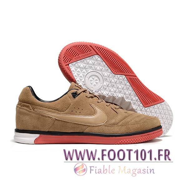 Nike Chaussures de Foot Gato IC Brun/Rouge Nike Chaussures de Foot Gato IC Brun/Rouge