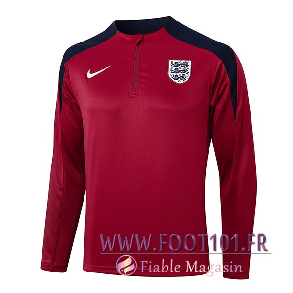 Sweatshirt Training Angleterre Rouge/Noir 2024/2025  Sweatshirt Training Angleterre Rouge/Noir 2024/2025