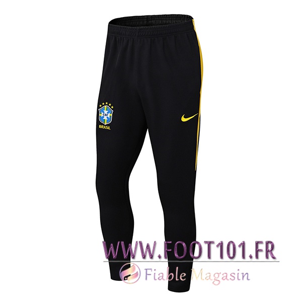 Pantalon Foot Brésil Noir/Jaune 2025/2026 Pantalon Foot Brésil Noir/Jaune 2025/2026