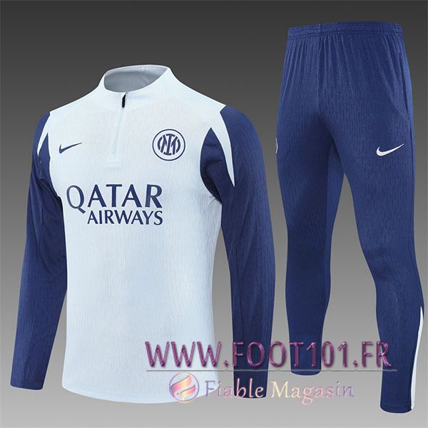 Ensemble Survetement de Foot Inter Milan Enfant Gris/Bleu 2025/2026 Ensemble Survetement de Foot Inter Milan Enfant Gris/Bleu 2025/2026