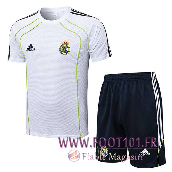 Ensemble Training T-Shirts Real Madrid Blanc/Vert 2025/2026 Ensemble Training T-Shirts Real Madrid Blanc/Vert 2025/2026
