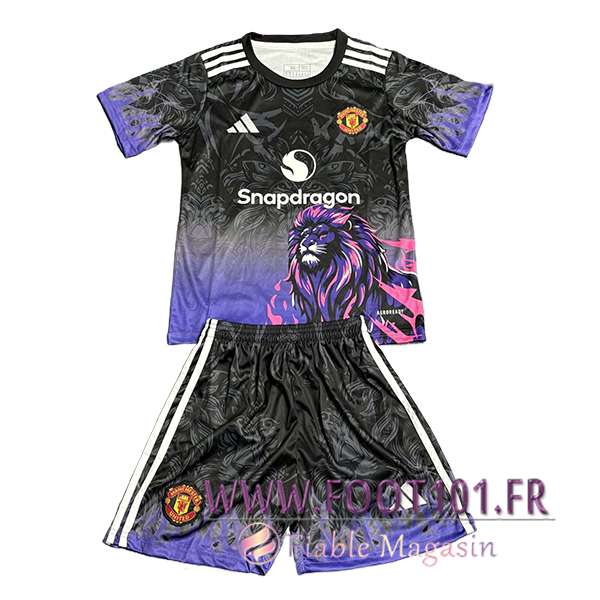Maillot de Foot Manchester United Enfant Special Edition Pourpre/Noir 2025/2026 Maillot de Foot Manchester United Enfant Special Edition Pourpre/Noir 2025/2026